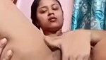 Beautiful hot girl fingering on video call