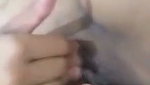 Girl fingering her pink pussy