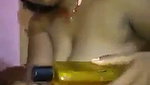 Tamil aunty put some oil in lover dick  fuck