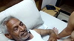 Mature couple enjoying in hotel room