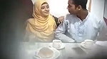 Muslim girl Blowjob her bf in restaurant