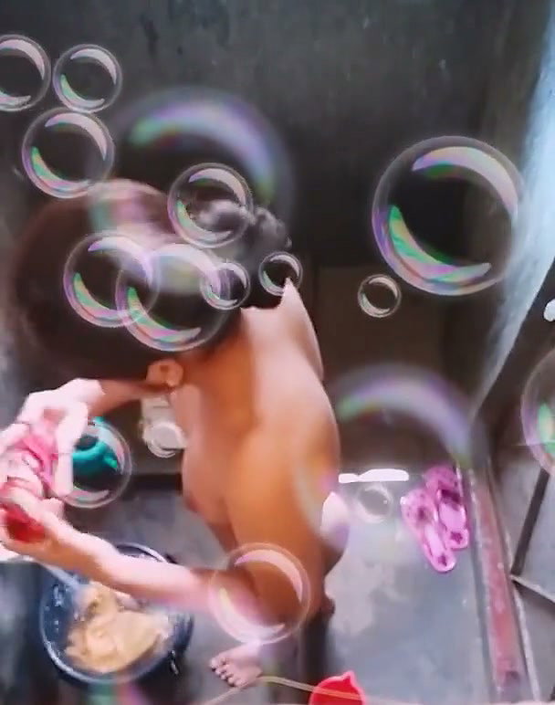 Sexy girl taking bath