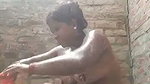Village girl bathing show her hot figure