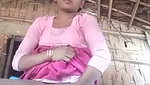 Village girl sitting on chair Fingering