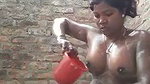 Village hot girl taking bath show