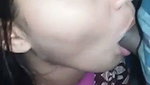 Sexy girl give Blowjob show her boob