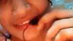 Sexy looking girl show her boob on vc