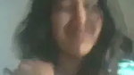 Sweet cute girl show her boob on video call