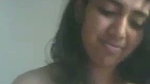 Sweet cute girl show her boob on video call