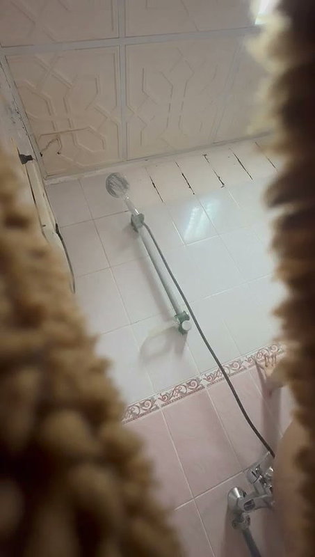Awesome looking aunty taking bath