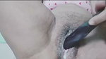 Lady putting brinjal in her pussy for masturbation