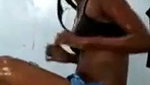 Girl taking bath  showing on video call