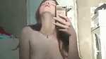 bathroom selfie of girl