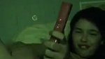 college girl destroying pussy with dildo and stick