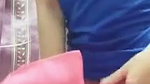 hijabi girl humping on pillow