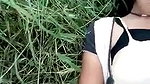 Boyfriend fingering her gf in the field
