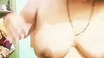 busty aunty stripping nighty and nude show