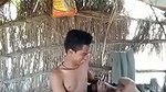 Village couple having fun outdoor