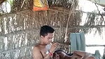 Village couple having fun outdoor
