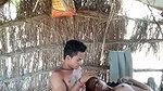 Village couple having fun outdoor