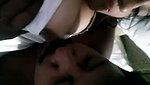 Lover sucking boob of his gf