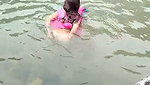 Naughty girl bathing outdoor  fuck hard