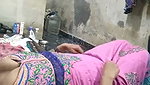 Naughty girl bathing outdoor  fuck hard