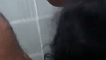 Wife sucking lover dick in bathroom