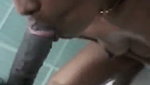 Wife sucking lover dick in bathroom