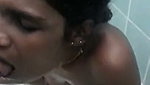 Wife sucking lover dick in bathroom