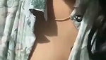 Horny babe showing her cute tits