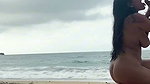 Beautiful sexy Mumbai girl riding beside the ocean Blowjob