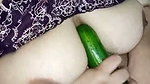 Fatty aunty drill her pussy with cucumber