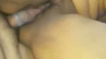 Naughty girl riding hard enjoying