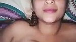 Sexy girl show her huge boob rubing dick on it