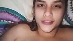 Sexy girl show her huge boob rubing dick on it