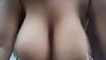 Sexy hot girl show her huge boob rubing her pussy
