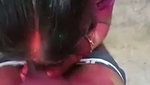 Bhabhi giving Blowjob to neighbour uncle in holi