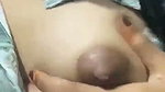 Beautiful girl showing her nipple pressing