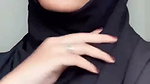 Muslim girl pressing her sweet nipple