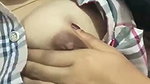 Muslim girl pressing her sweet nipple