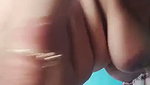 Naughty aunty showing her asshole