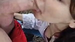 Awesome sexy beautiful girl give Blowjob  fuck Outdoor