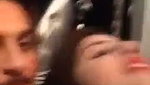 Boyfriend press hot  sexy girlfriend boob