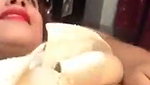 Boyfriend press hot  sexy girlfriend boob