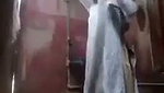 Tamil girl taking bath  wearing cloth