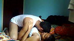 Stepsister fucking hard on bed