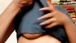 Girl show her boob  wearing cloth on video call