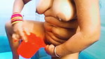 sexy figure girl bathing