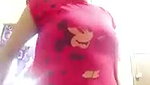 Neighbor aunty undress her cloth  bathing